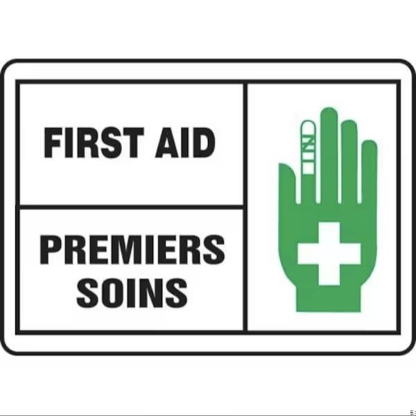 Accuform BILINGUAL ANSI SAFETY SIGN FIRST AID FBMFSD566MXL - main
